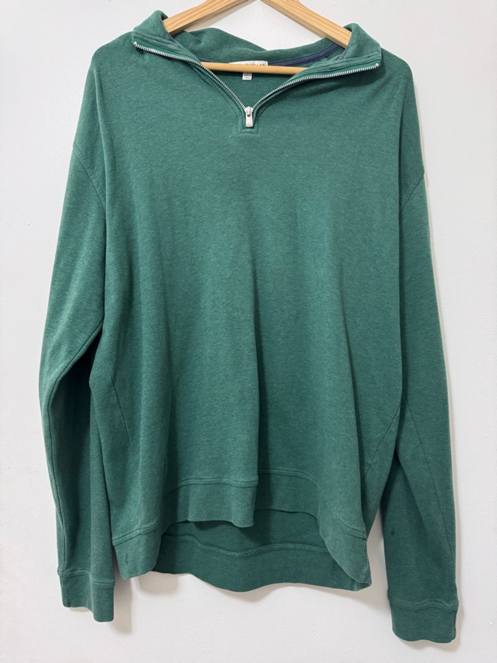 Peter Millar Teal Green Zip-Up Sweater